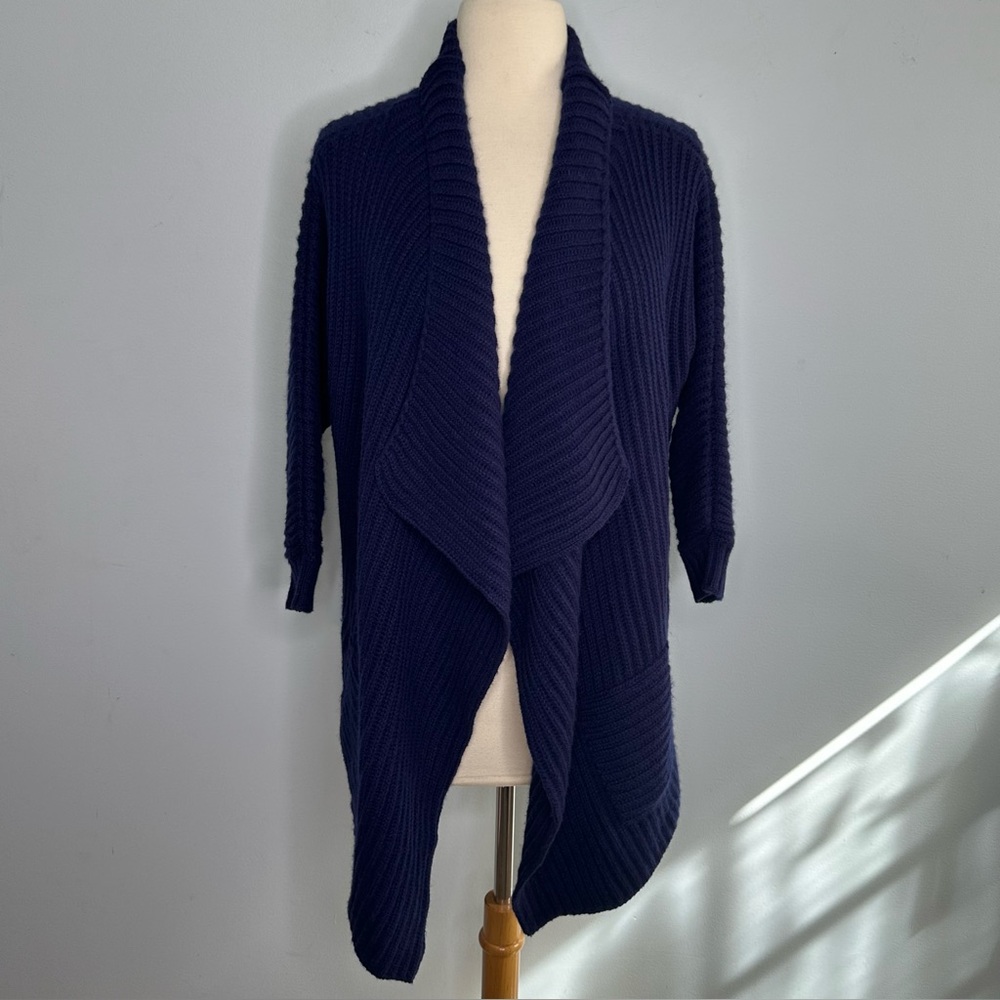 Zoe Couture Women’s 100% Cashmere Draping Open Front Cardigan Sweater Size S/XS